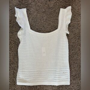 NWT Gap White Crochet Tank Top, size M